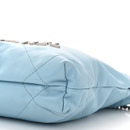 Chanel Shiny Calfskin Quilted Mini Chanel 22 Light Blue 10 of 10