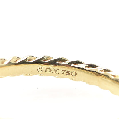 David Yurman 18K Yellow Gold Diamond Cable Classics Heart Ring 52 6 4 of 4