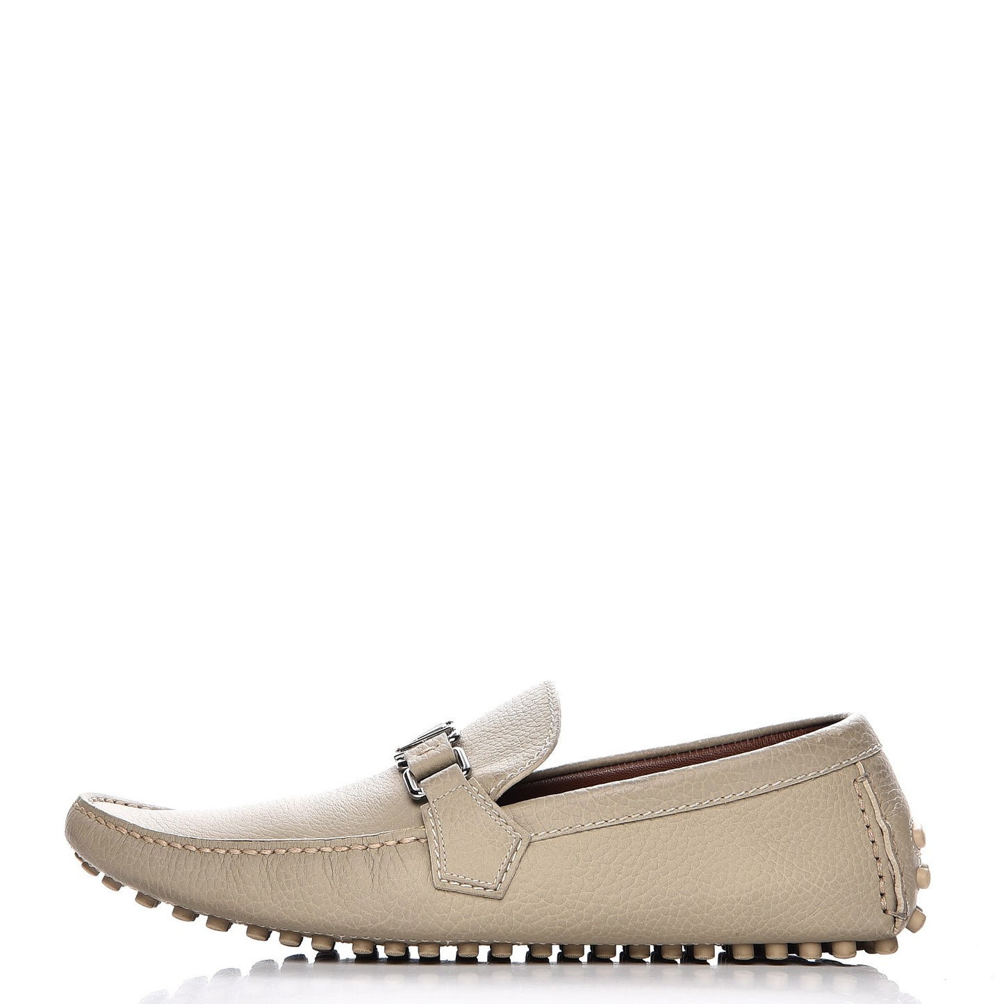 Mens Calfskin Hockenheim Moccasin Loafers 8 Beige