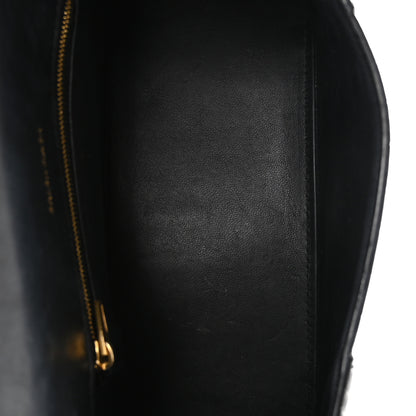 Balenciaga Shiny Calfskin Crocodile Embossed Small Hourglass Top Handle Bag Black 5 of 12