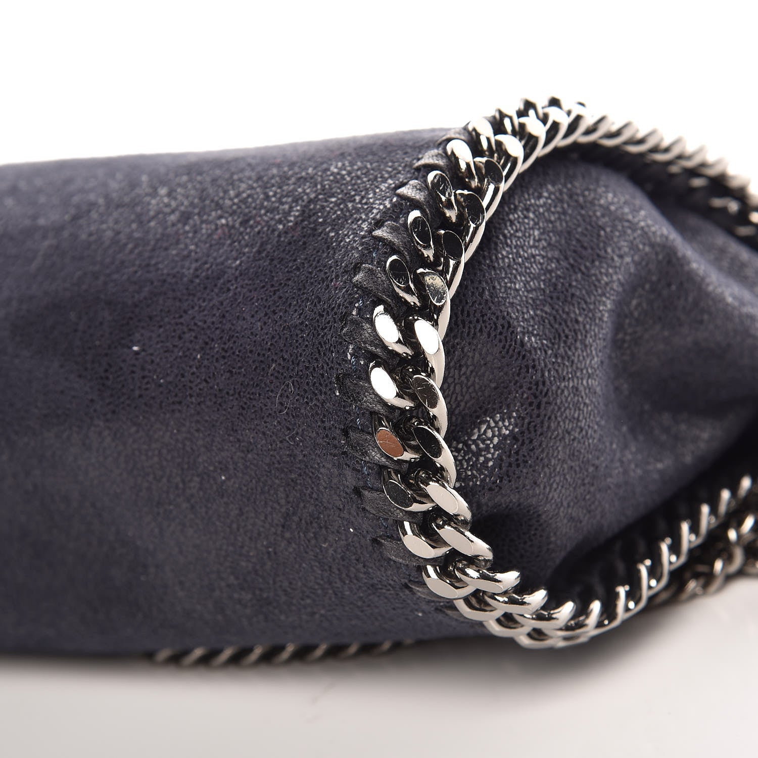 Stella McCartney Shaggy Deer Mini Falabella Fold Over Tote Navy 7 of 11