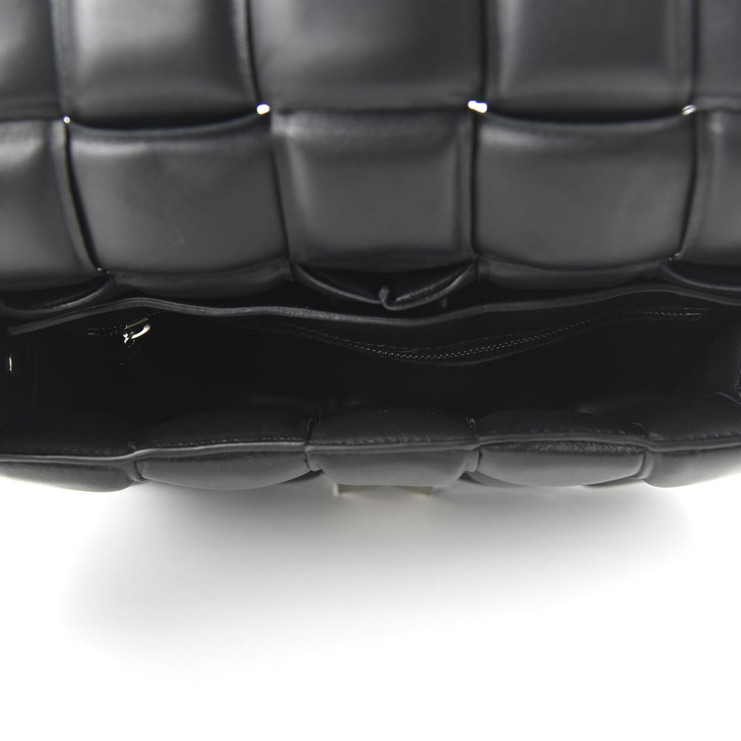 Nappa Maxi Intreccio Padded Cassette Crossbody Bag Black
