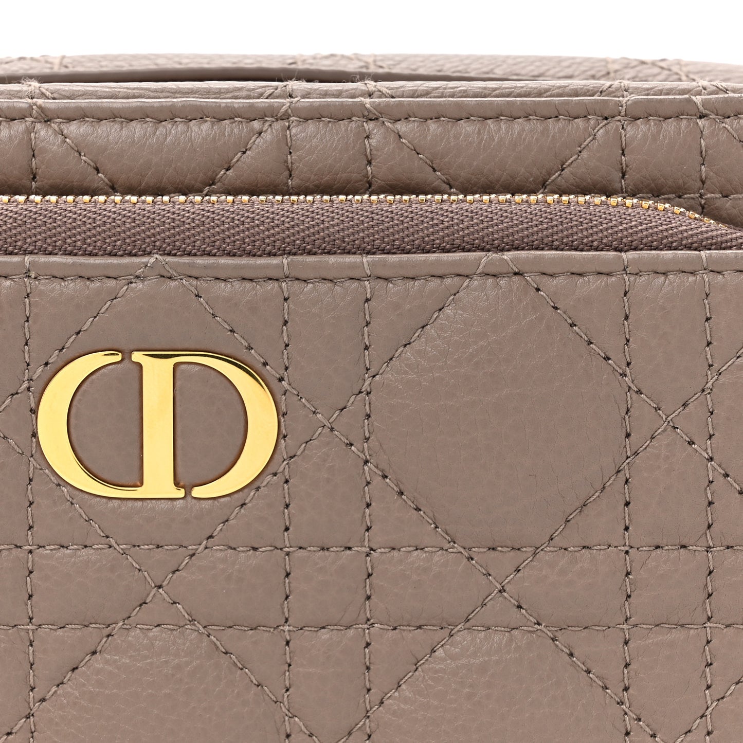 Supple Calfskin Caro Double Pouch Warm Taupe