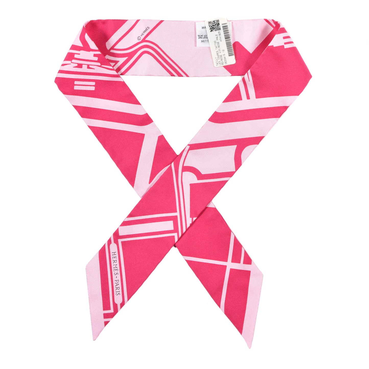 Silk Les Coupes Tattoo Twilly Rose Vif Rose Pale