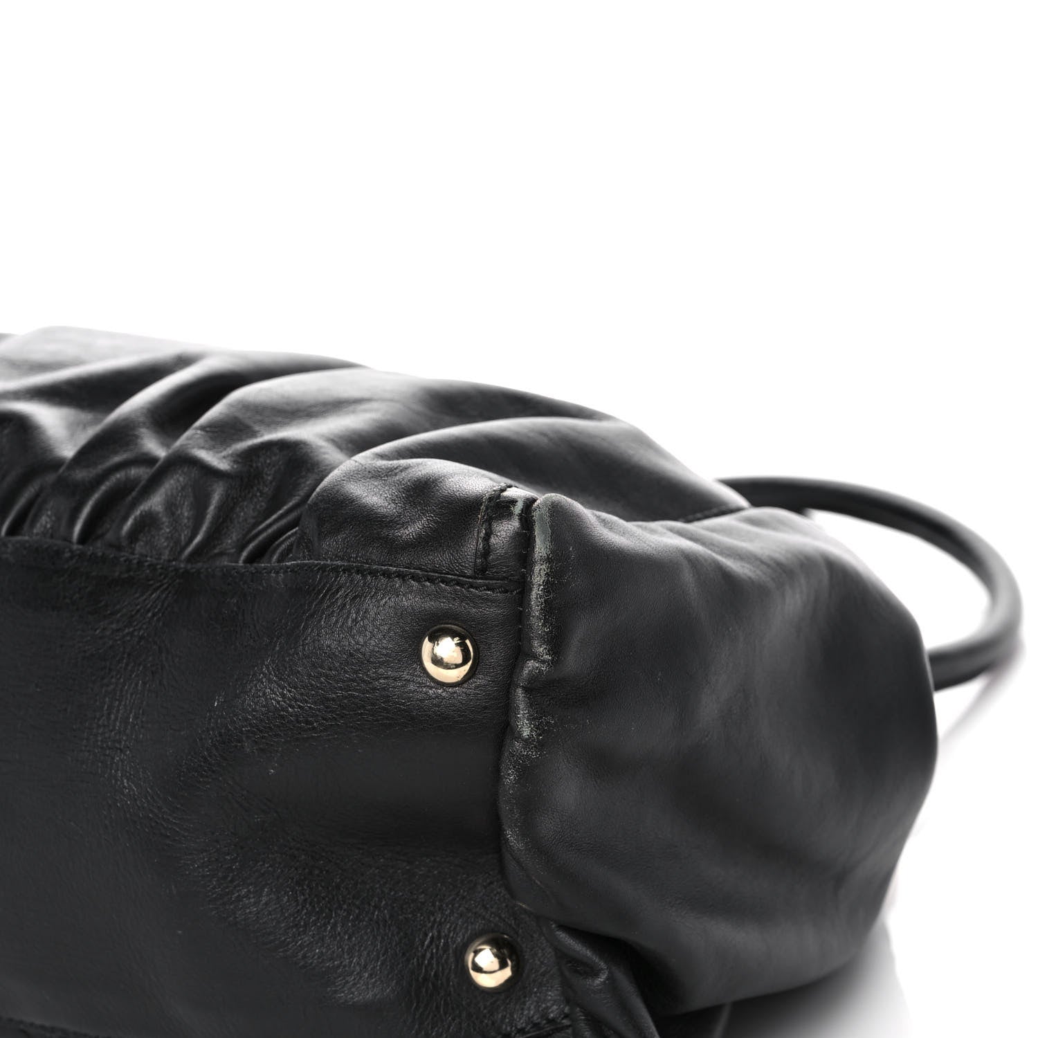 Gucci Calfskin Large D Gold Ring Shoulder Bag Black 13 of 16