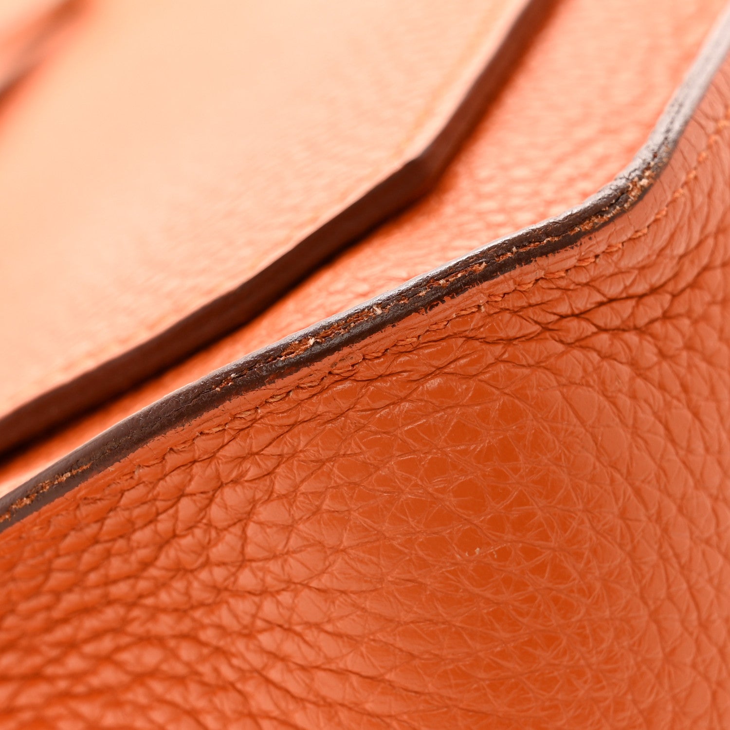 Hermes Taurillon Clemence Jypsiere 28 Orange 12 of 16