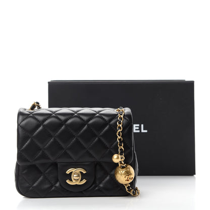 Chanel Lambskin Quilted Mini Pearl Crush Flap Black 12 of 12