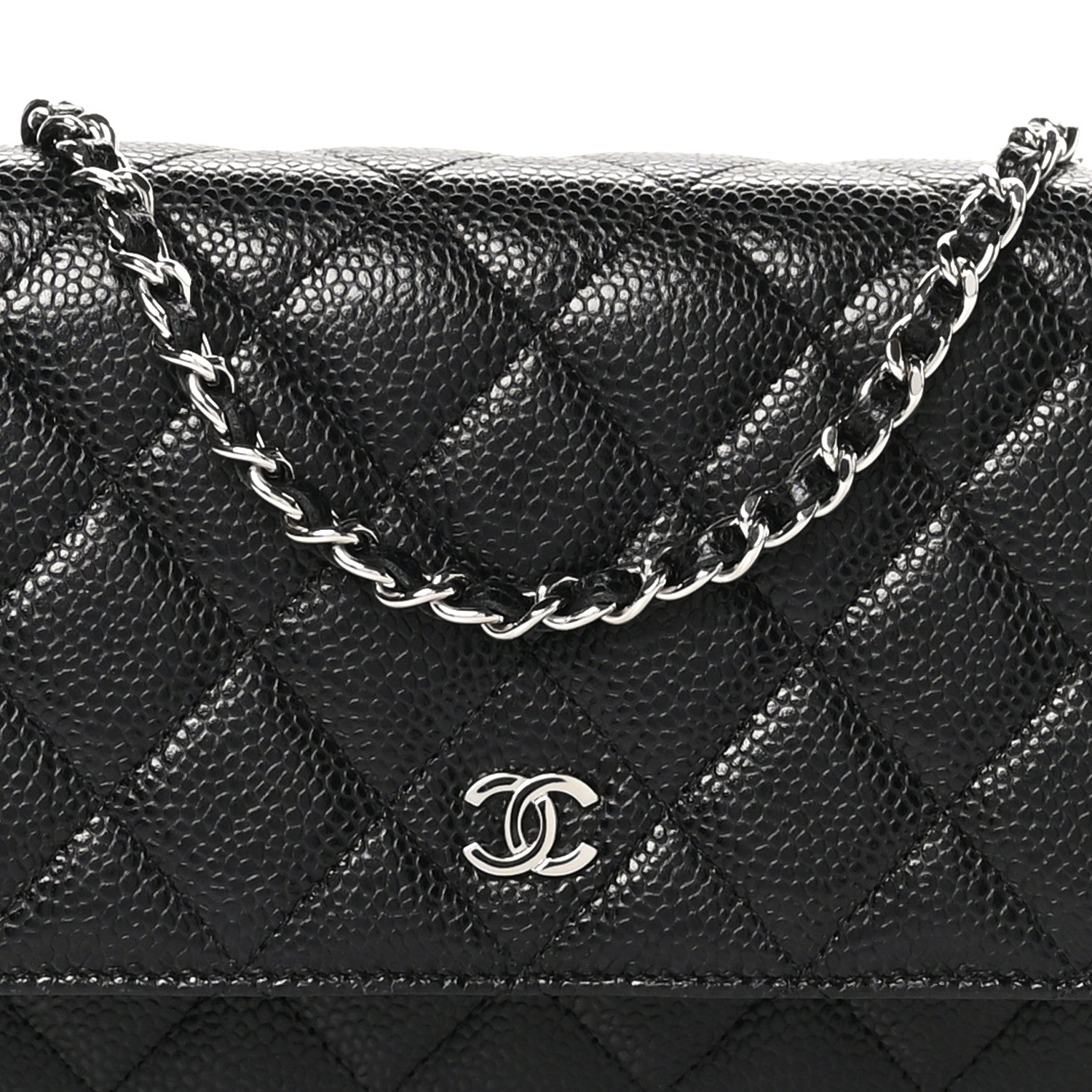 Chanel Caviar Quilted Wallet on Chain WOC Black 9 of 11