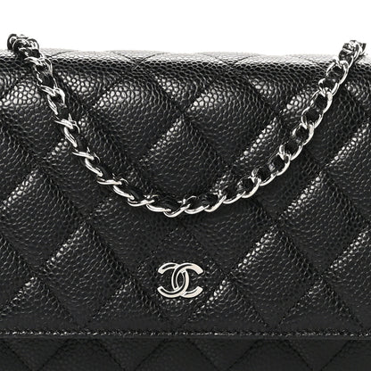 Chanel Caviar Quilted Wallet on Chain WOC Black 9 of 11