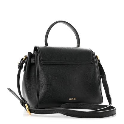 Versace Grained Calfskin Small La Medusa Top Handle Bag Black 3 of 10