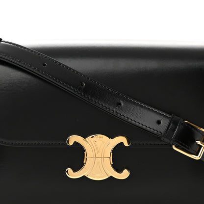 Celine Shiny Calfskin Medium Triomphe Black 8 of 10