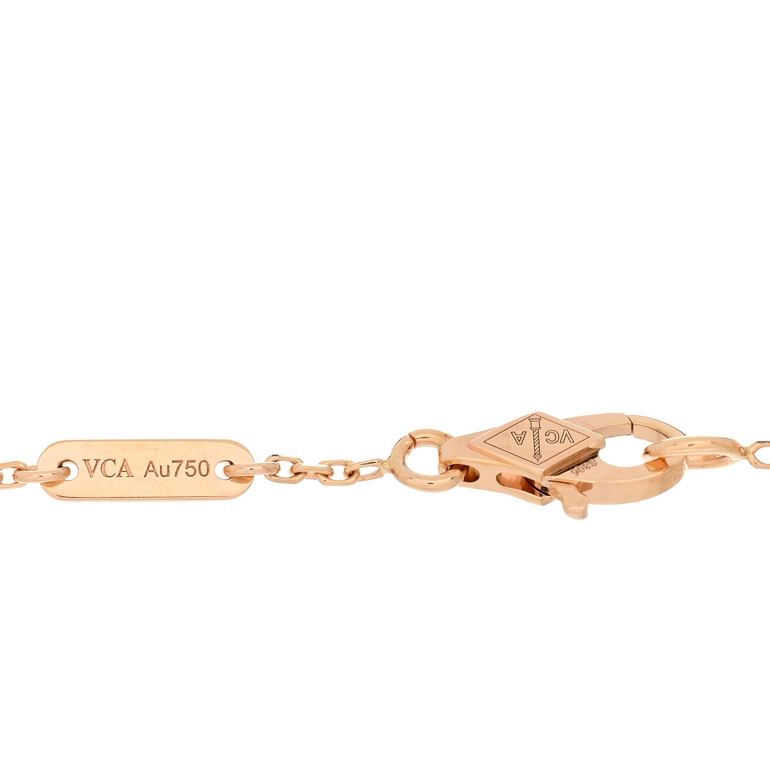 Van Cleef & Arpels 18K Rose Gold Carnelian Sweet Alhambra Bracelet 3 of 4