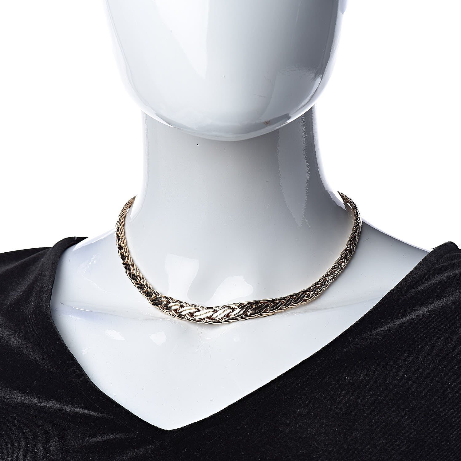 Tiffany 14K Yellow Gold Russian Weave Chain Necklace 2 of 4