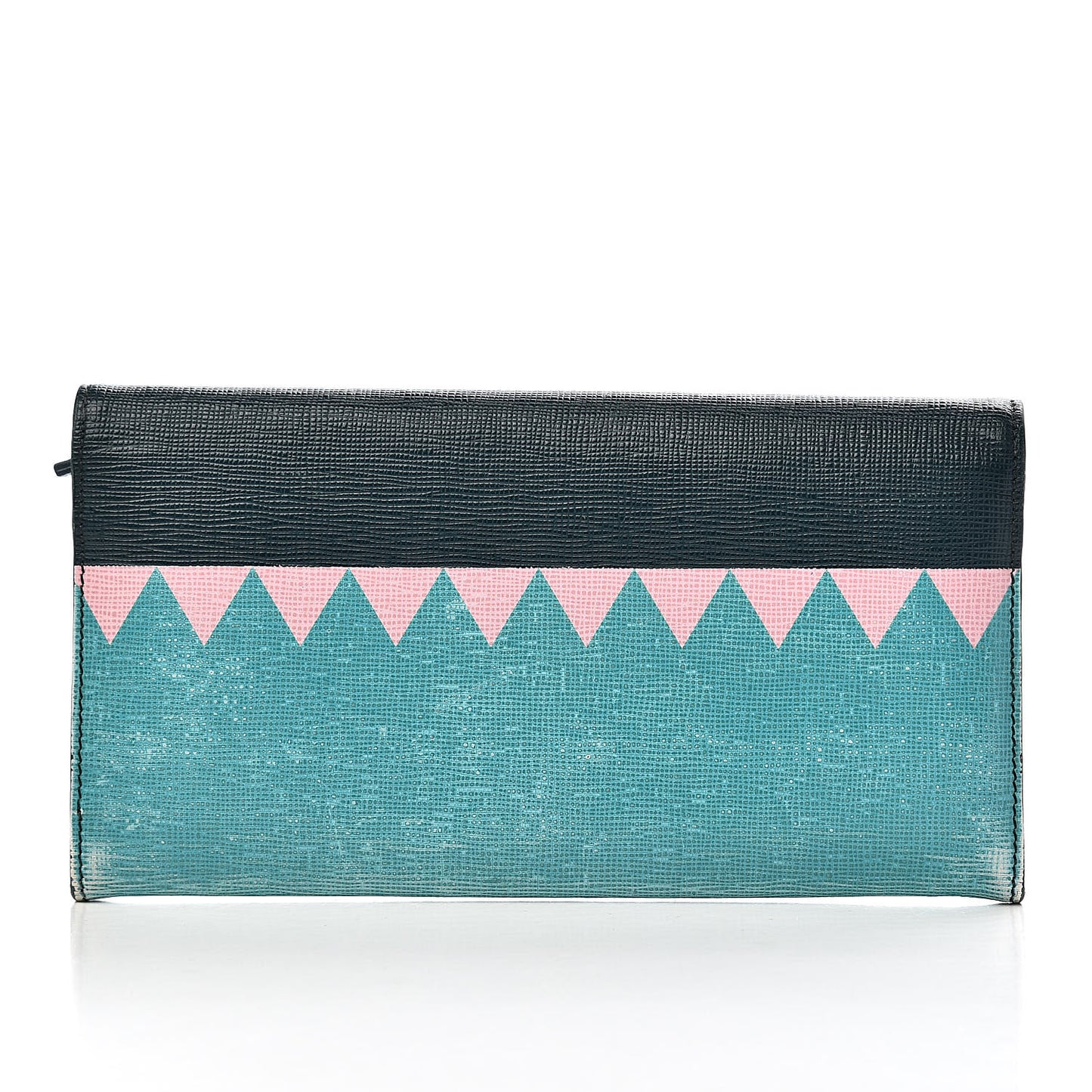 Vitello Crystal Tooth Monster Continental Wallet Oceano Multicolor