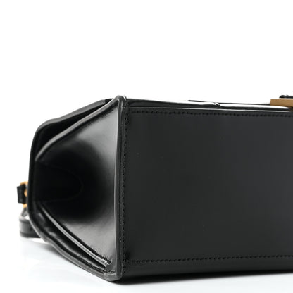 Balenciaga Shiny Box Calfskin Medium Hourglass Top Handle Bag Black 8 of 9