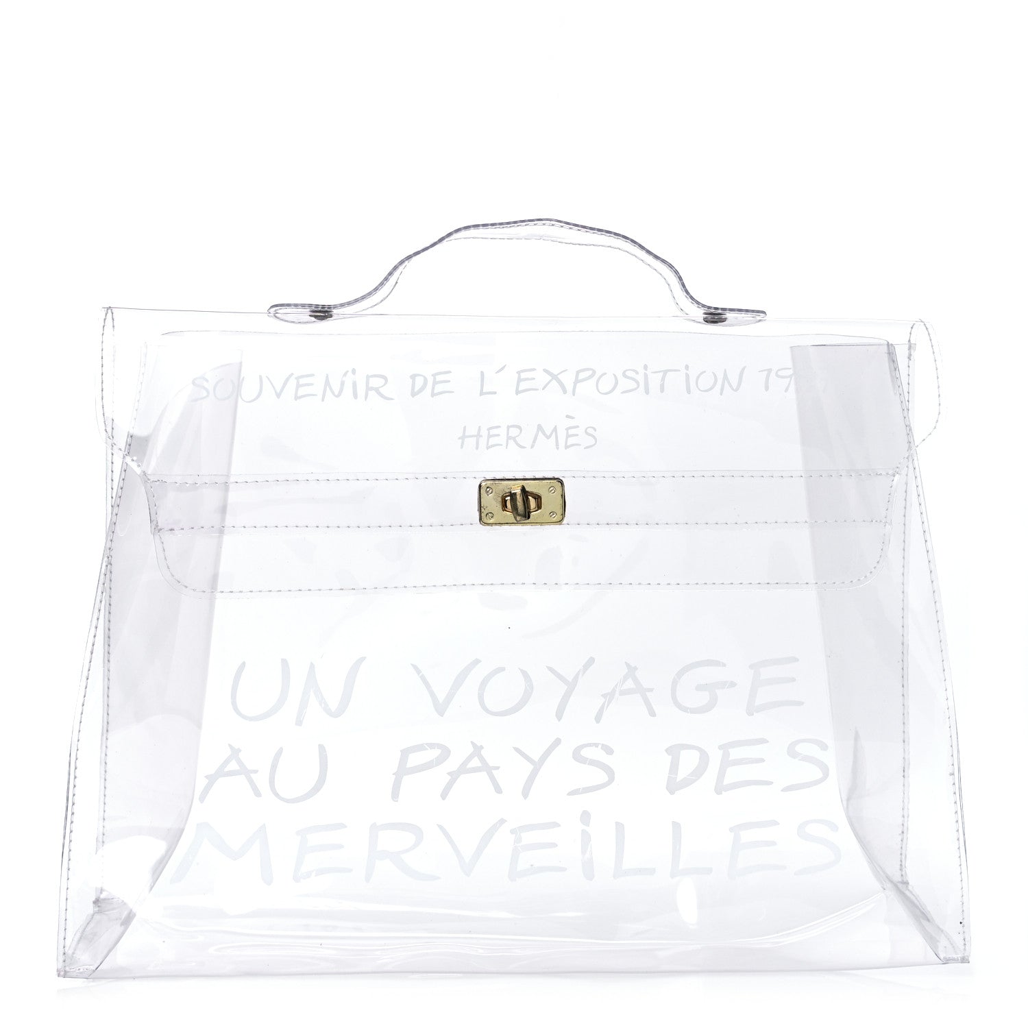 Hermes Vinyl Souvenir De L'Exposition Kelly Transparent 1 of 6