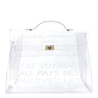 Hermes Vinyl Souvenir De L'Exposition Kelly Transparent 1 of 6