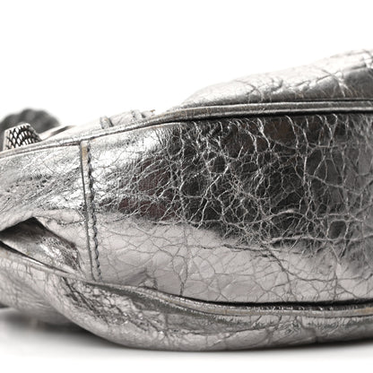 Balenciaga Metallic Agneau Arena Le Cagole Shoulder Bag XS Silver 9 of 10