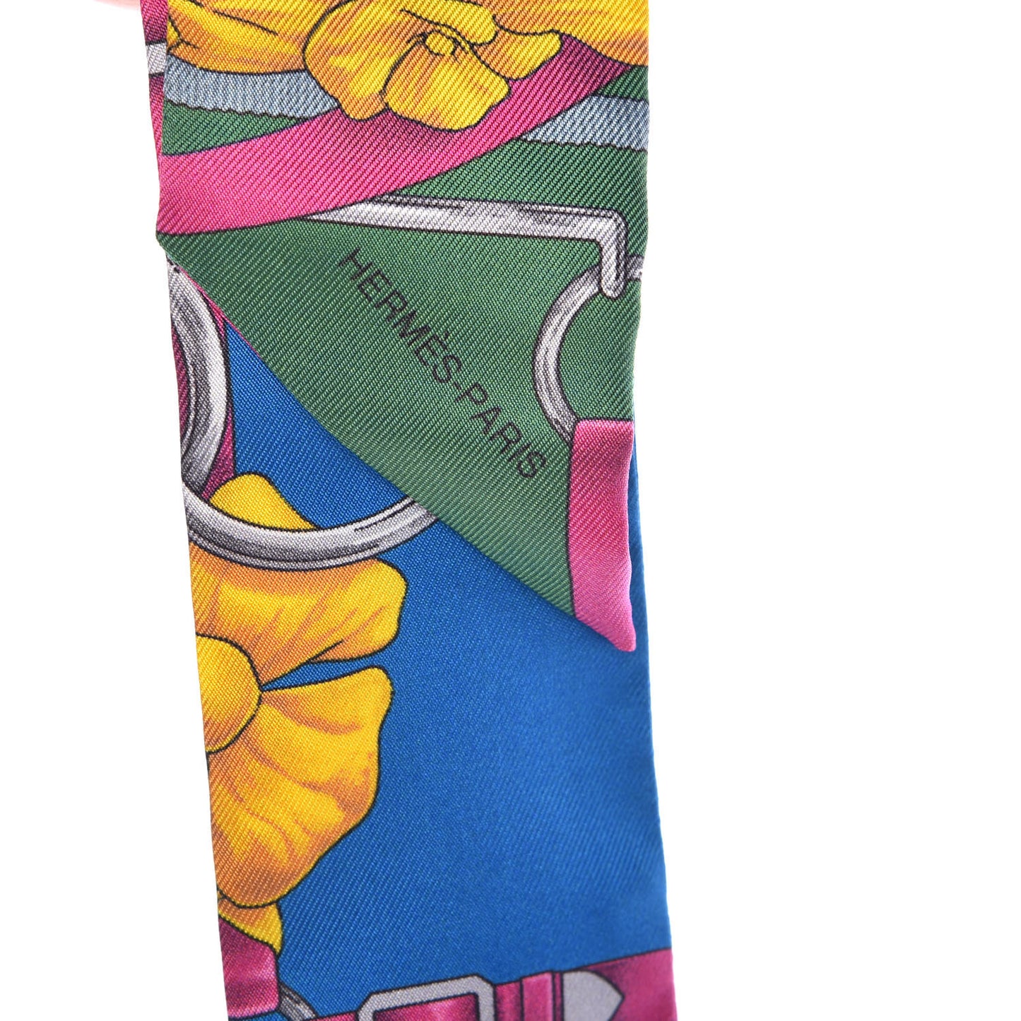 Silk Grand Manege Twilly Cobalt Violet Emeraude
