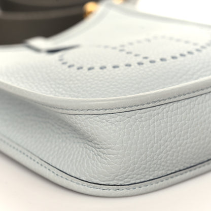Hermes Taurillon Clemence Amazone Evelyne TPM Bleu Pale Etain 8 of 11
