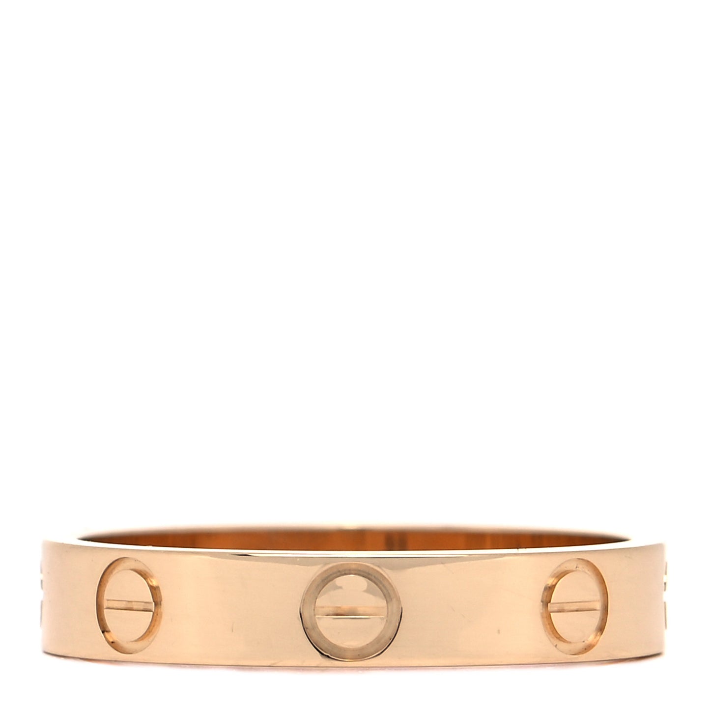 18K Yellow Gold 3.5mm LOVE Wedding Band Ring 54 6.75