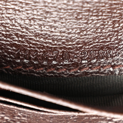 Gucci Monogram Ladies Web French Flap Wallet Dark Brown 7 of 8