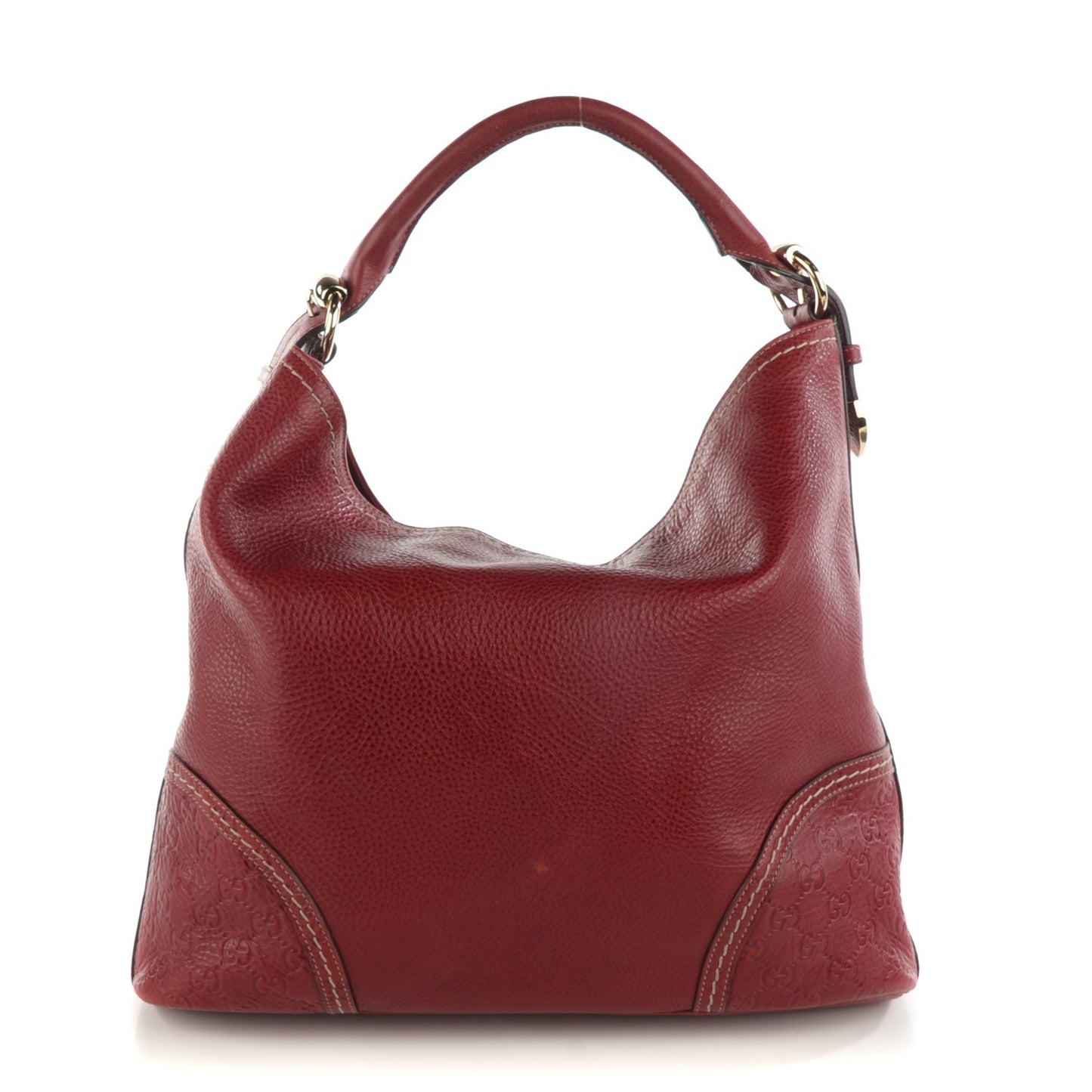 Guccissima Trim Large Signoria Hobo Red