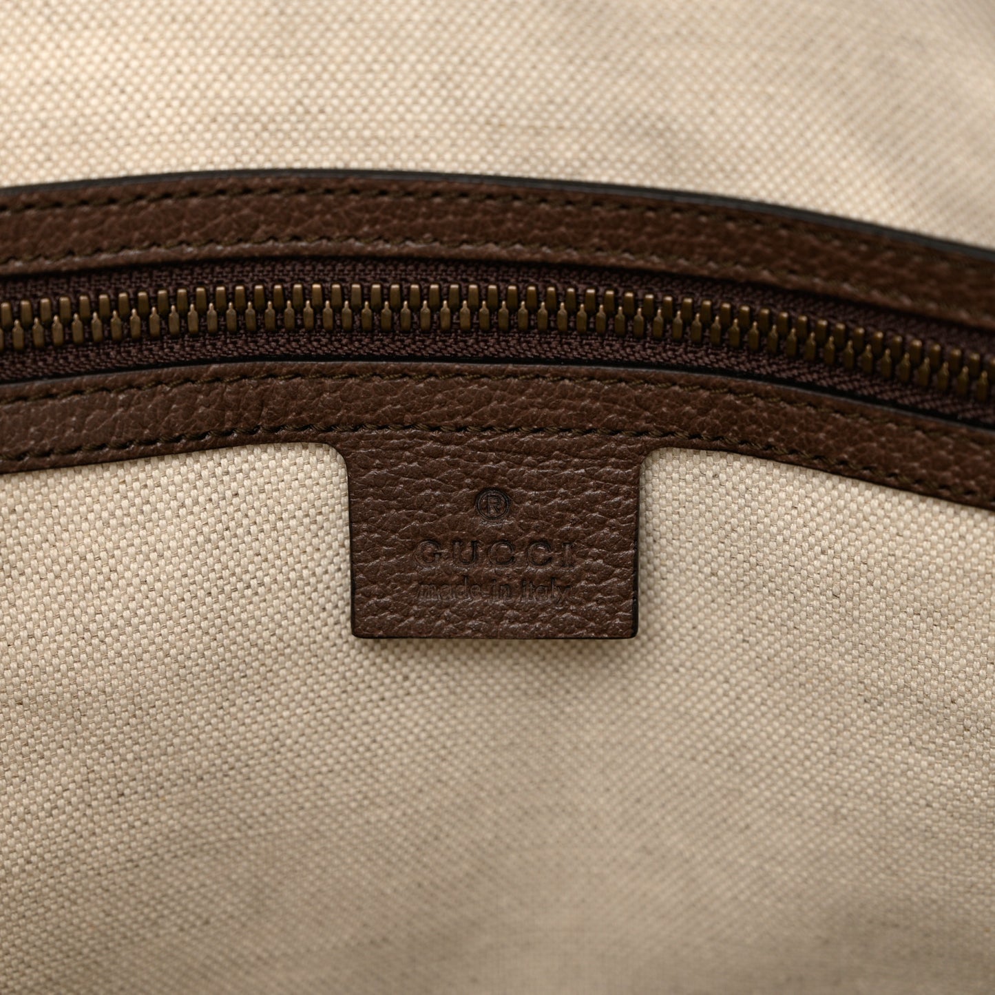 Soft GG Supreme Monogram Textured Dollar Calfskin Web Large Ophidia Carry-On Duffle Bag Beige Ebony New Acero