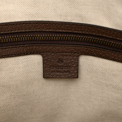 Gucci Soft GG Supreme Monogram Textured Dollar Calfskin Web Large Ophidia Carry-On Duffle Bag Beige Ebony New Acero 5 of 13