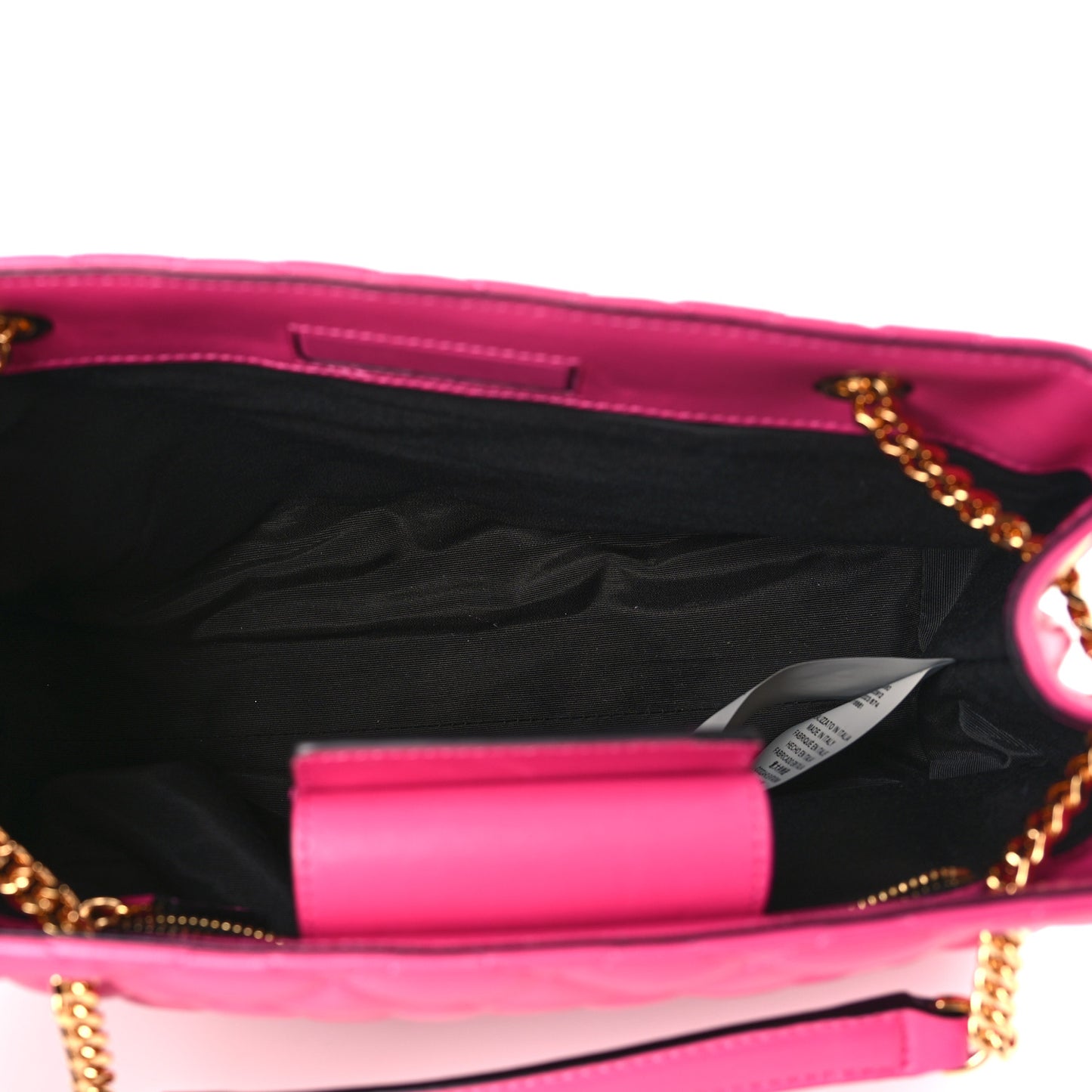 Nappa Quilted Medusa Chain Shoulder Bag Pink
