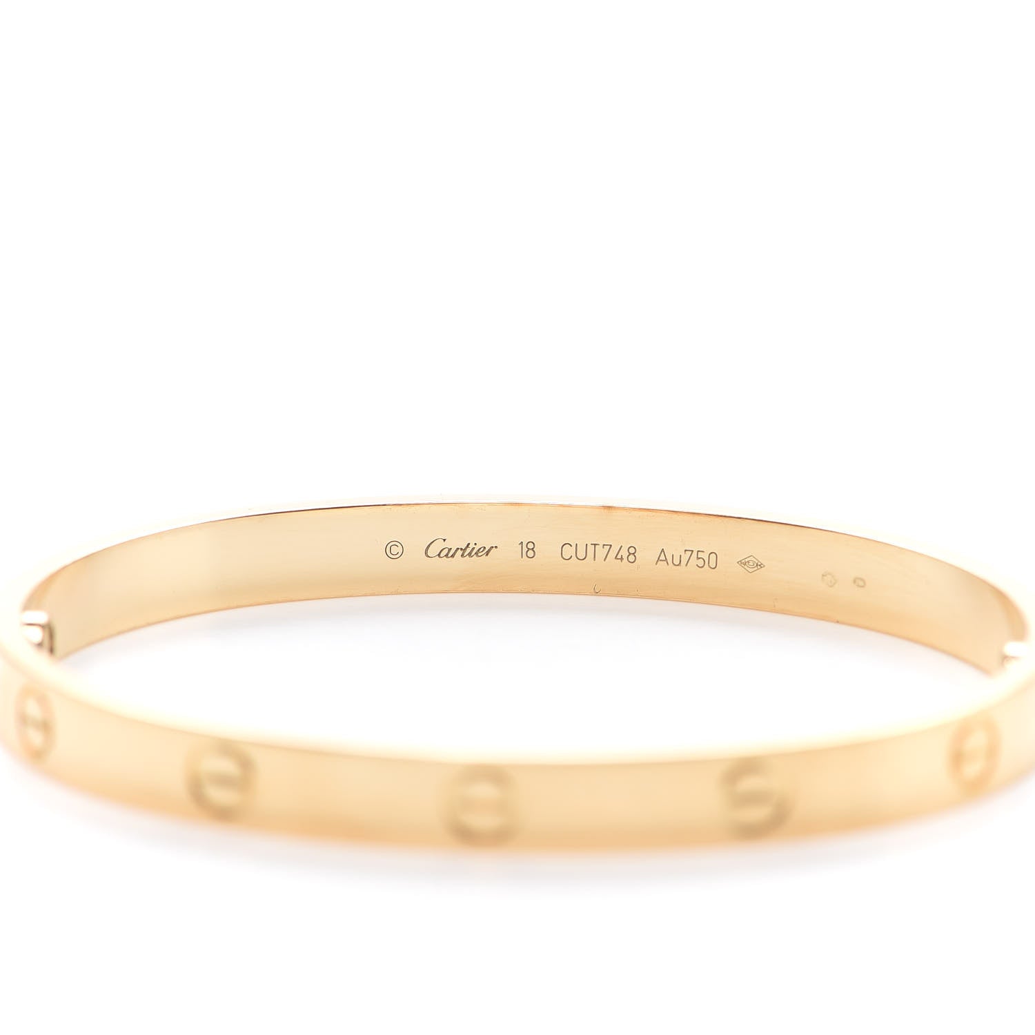 Cartier 18K Yellow Gold LOVE Bracelet 18 5 of 8
