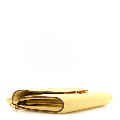 Hermes Epsom Constance Long Wallet To Go Wallet Jaune Poussin 4 of 11