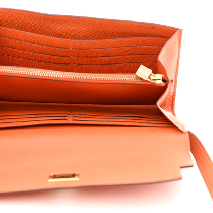 Hermes Epsom Kelly Longue Wallet Orange 5 of 9