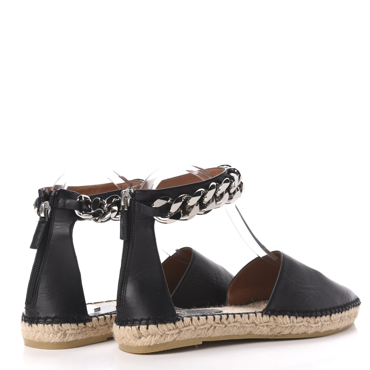 Givenchy Lambskin Ankle Chain Maremma Espadrilles 38 Black 4 of 7