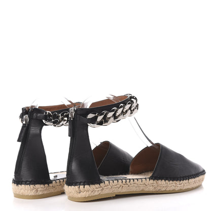 Givenchy Lambskin Ankle Chain Maremma Espadrilles 38 Black 4 of 7