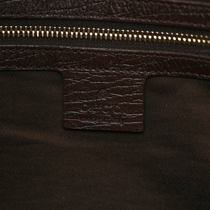 Gucci Monogram Medium Horsebit Chain Hobo Dark Brown 6 of 16