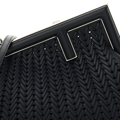 Fendi Vitello Grace Intreccio Nappa Small Fendi First Midnight 8 of 10