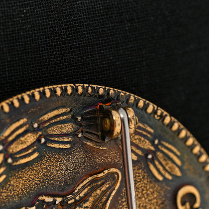 Gucci Metal Crystal Bead Feline Head Brooch 6 of 6