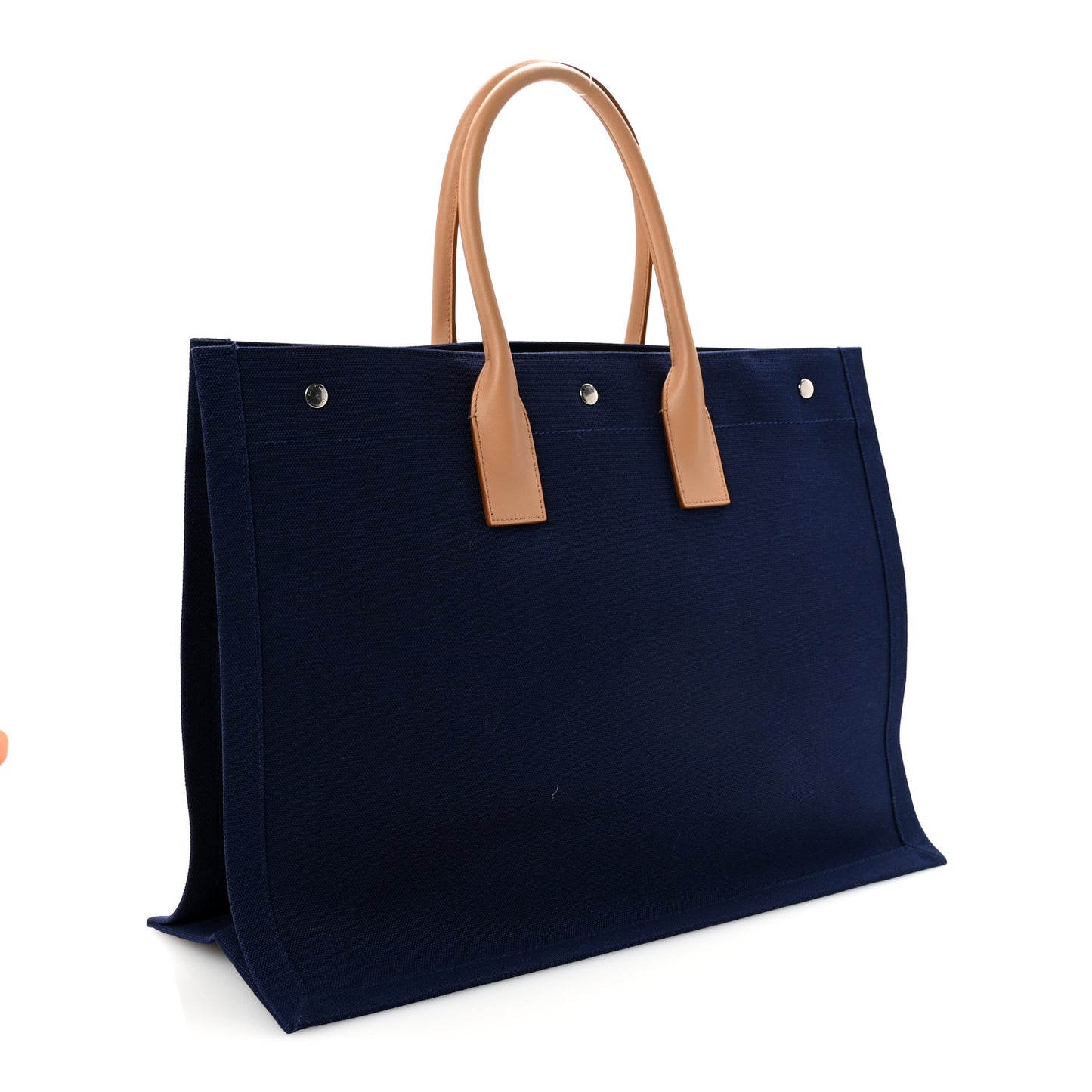 Linen Calfskin Rive Gauche Tote Blue Rouge Eros