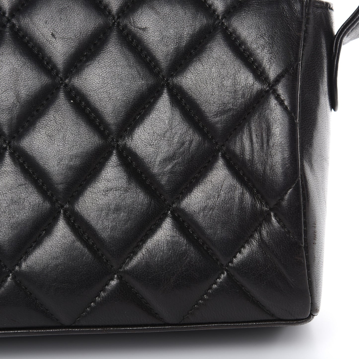 Lambskin Quilted East West Flap Black