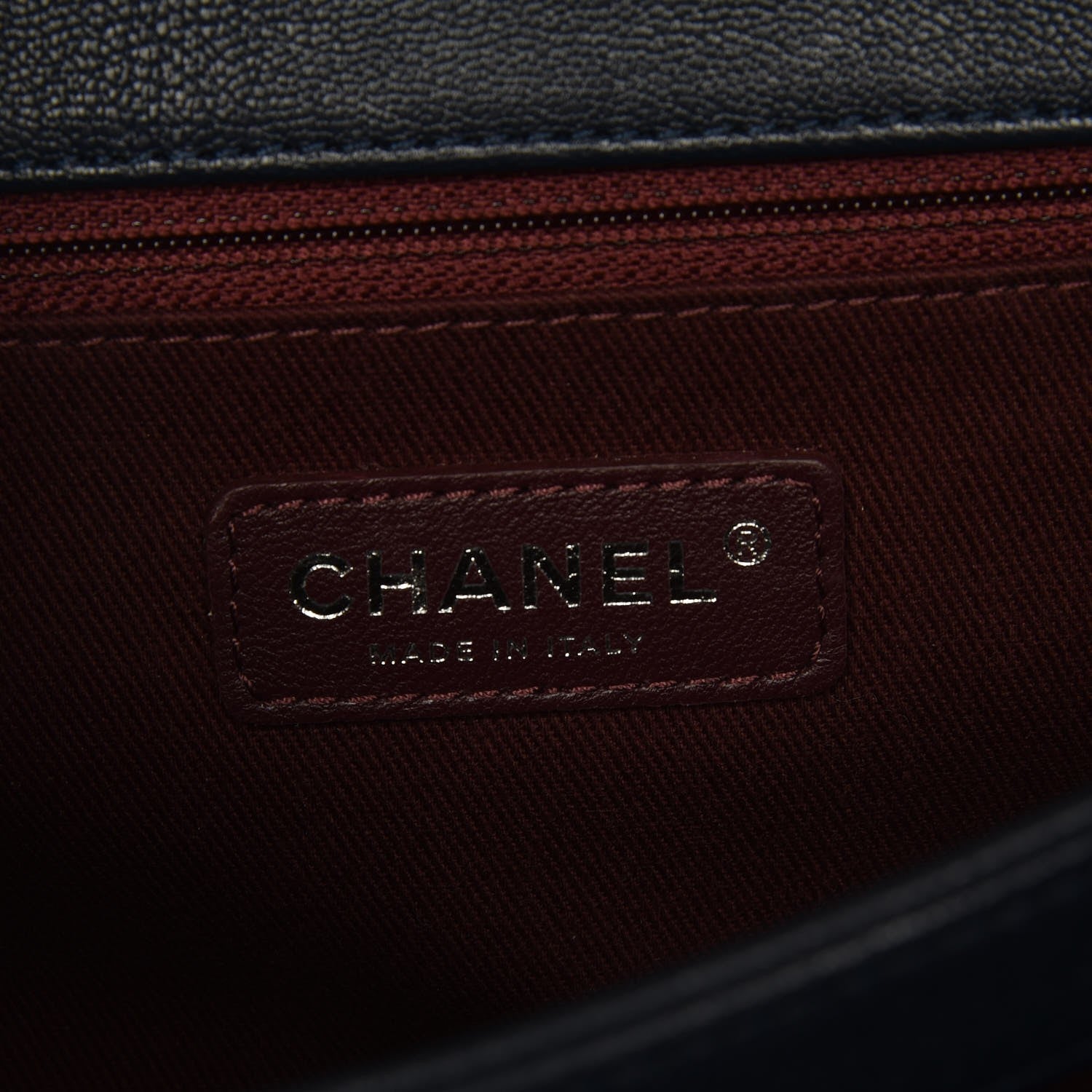Chanel Goatskin Quilted Medium Perfect Edge Flap Navy Blue 6 of 8