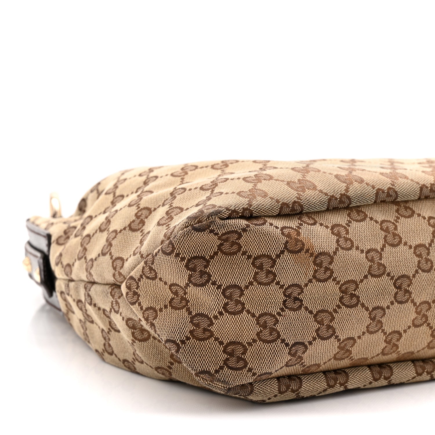 Gucci Monogram Medium Horsebit Chain Hobo Dark Brown 9 of 10