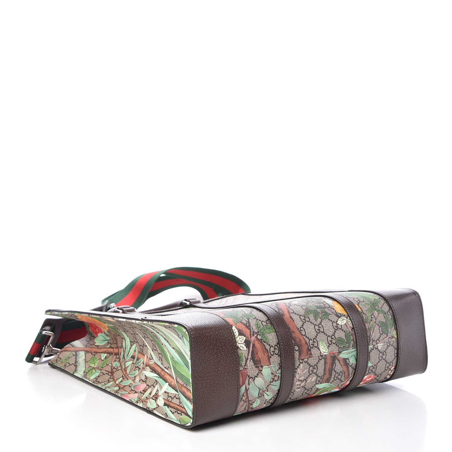 Gucci GG Supreme Monogram Tian Web Vertical Tote Beige Multicolor New Acero 5 of 8