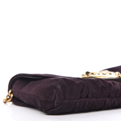 Gucci Suede Babouska Clutch Dark Brown 6 of 10