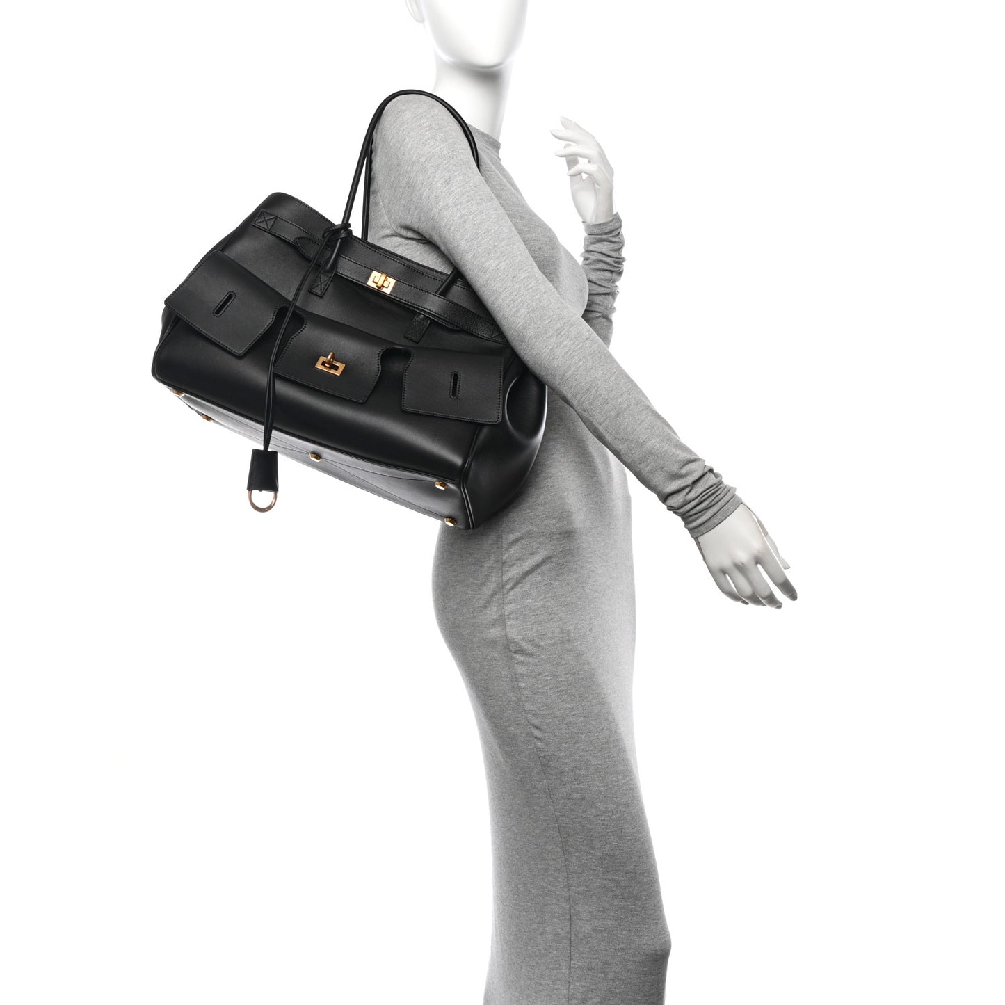 Smooth Calfskin Medium Bel Air Carry All Bag Black