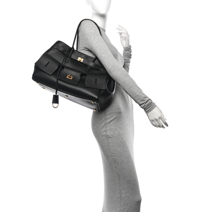 Balenciaga Smooth Calfskin Medium Bel Air Carry All Bag Black 2 of 9