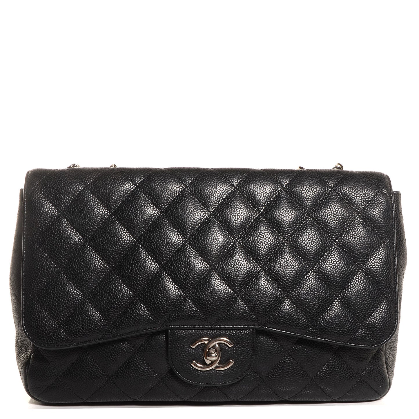 Caviar Jumbo Single Flap Black