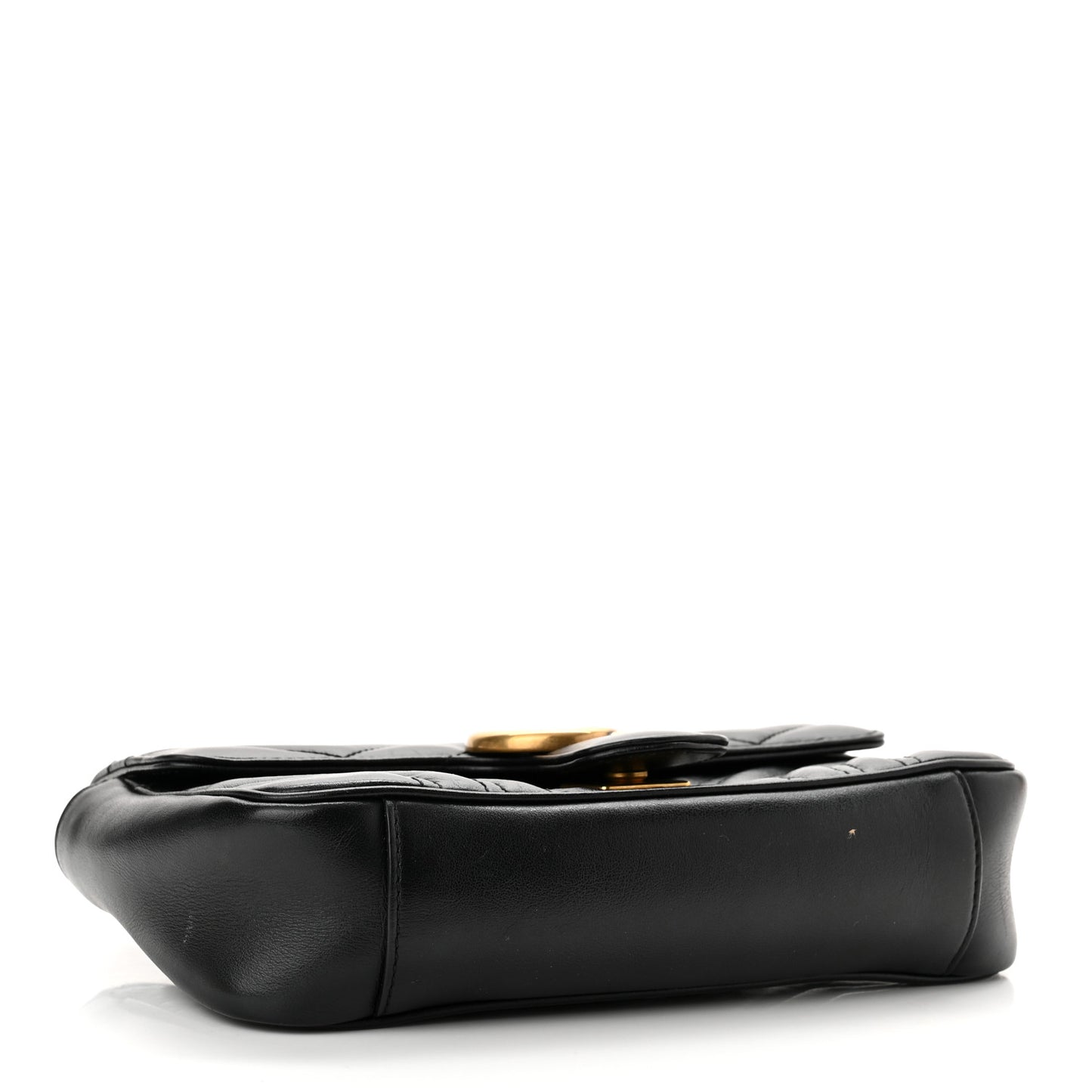 Calfskin Matelasse Mini GG Marmont Shoulder Bag Black