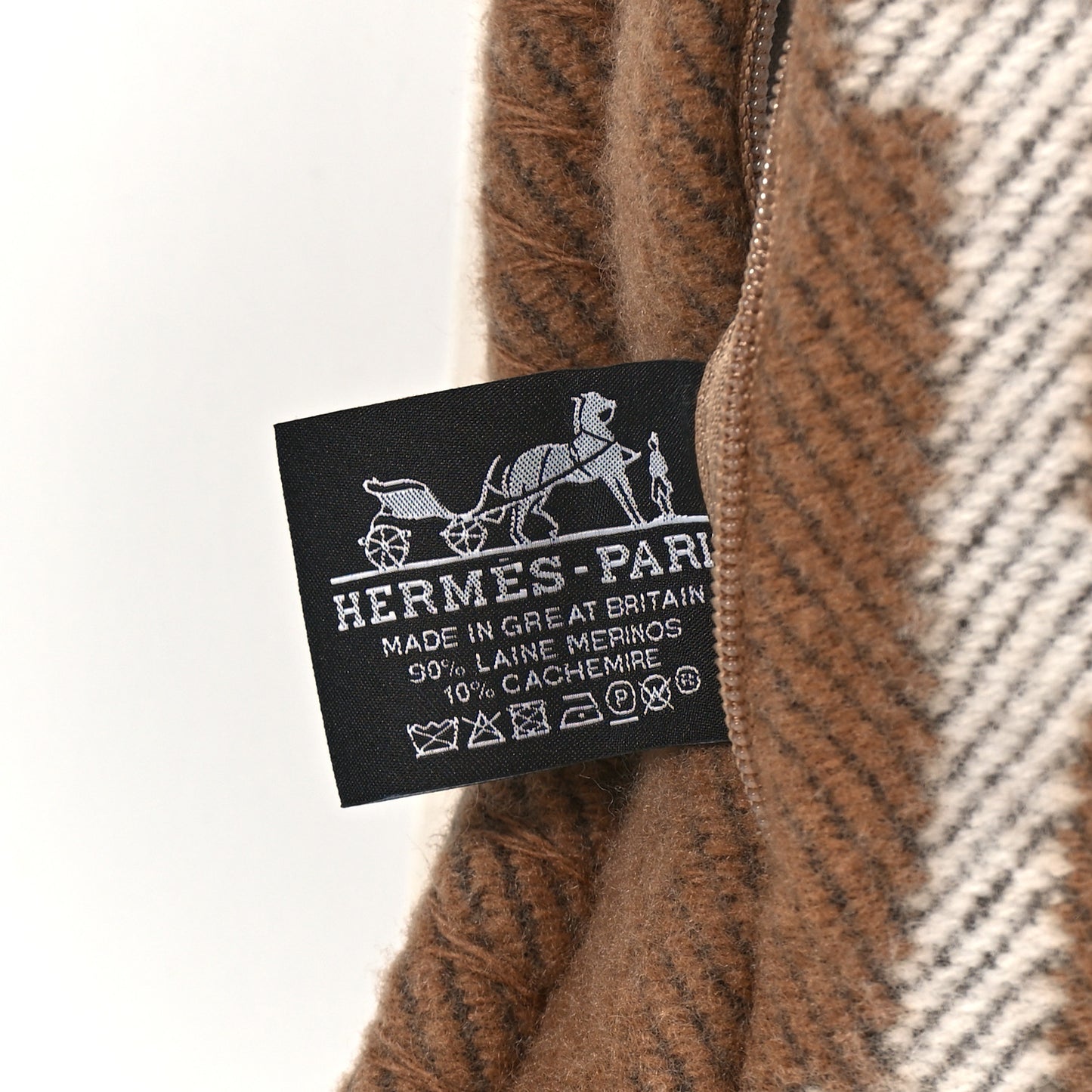 Wool Cashmere Avalon Pillow PM Ecru Camel