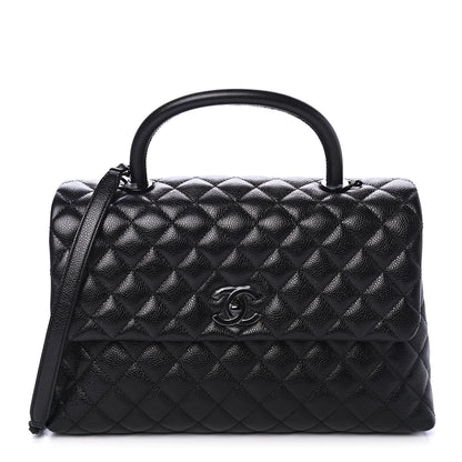 Chanel Caviar Quilted Medium Coco Handle Flap So Black 1 of 10